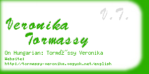 veronika tormassy business card